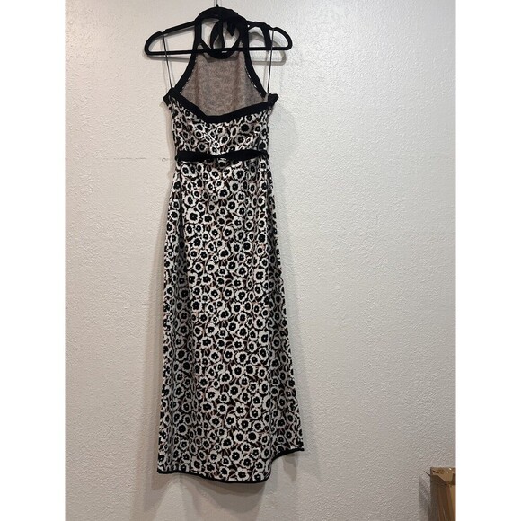 Women's Halter Tie Neck Neutral Poppy Sweaterknit Midi Dress - DVF XXL - Picture 4 of 6